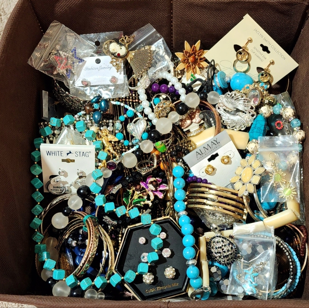 3+ lbs Mixed Jewelry Lot - ALL Wearable